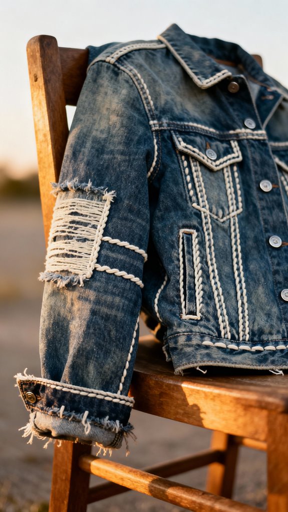 contrast stitching for durability