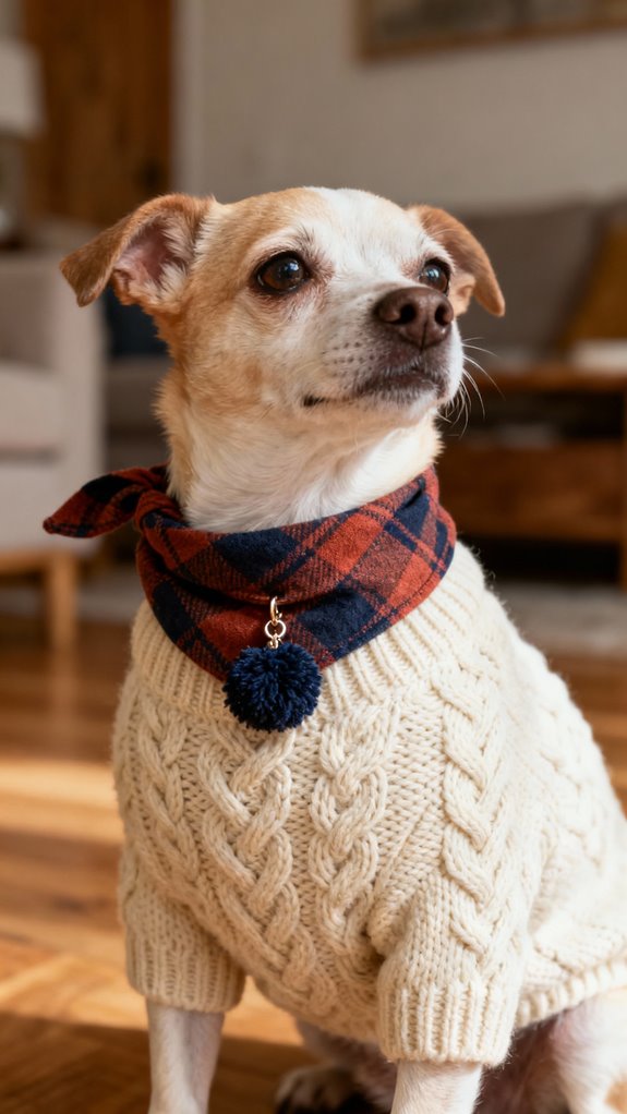 coordinated dog sweater accessories
