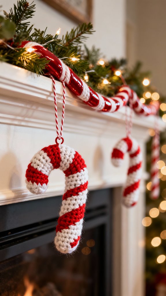 coordinated festive crochet garlands
