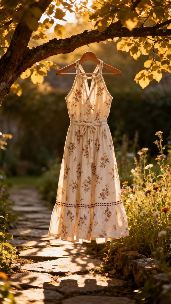 cottagecore dress silhouette details