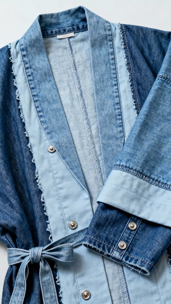 cotton twill and denim fusion