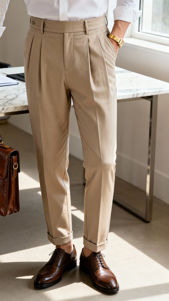 cotton twill barrel pants