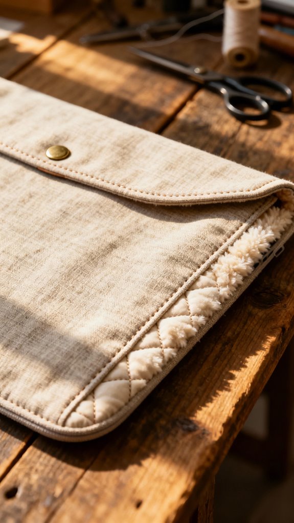 cozy envelope style laptop sleeve