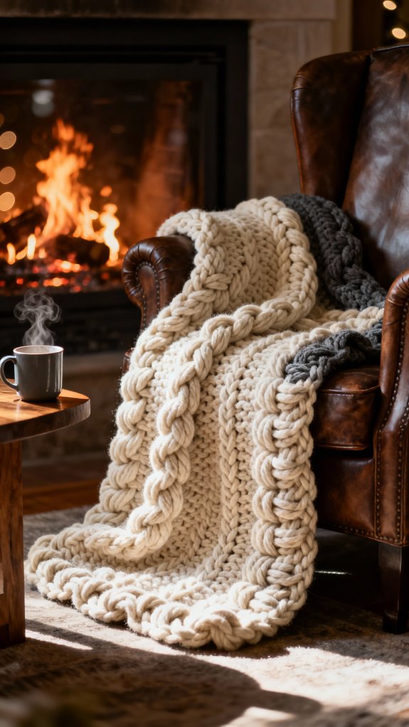 cozy knit like crochet blanket