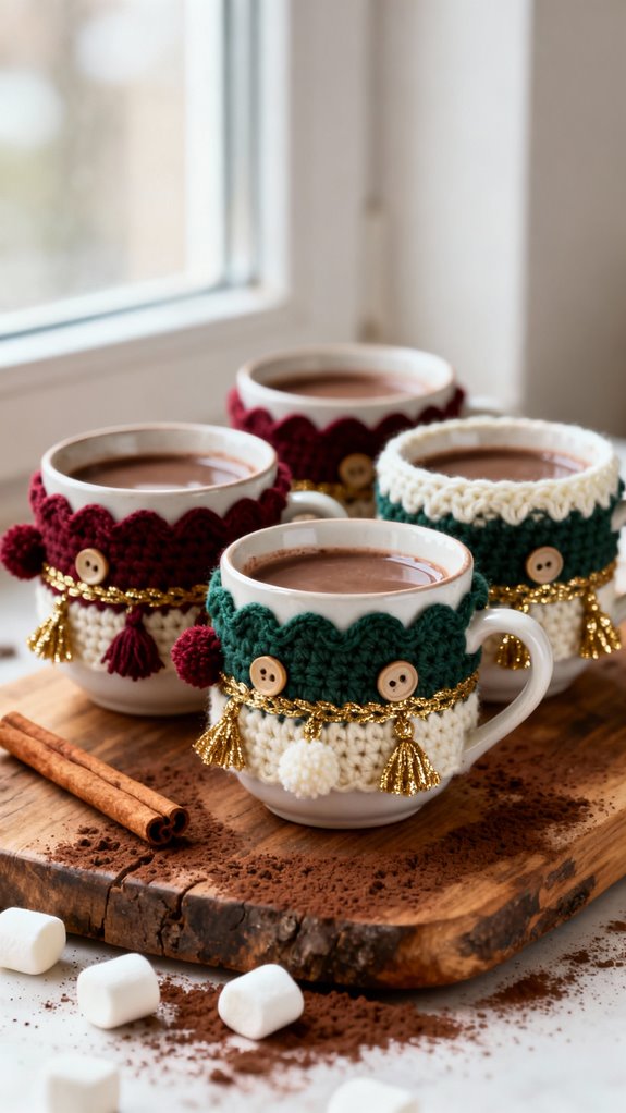 cozy mini hot chocolate ornaments