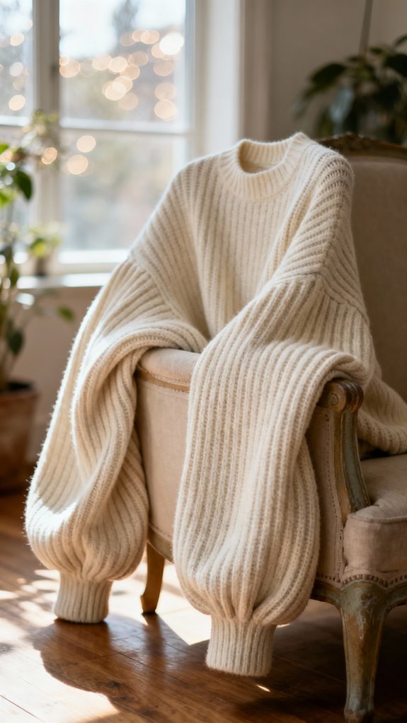 cozy oversized ribbed sweater