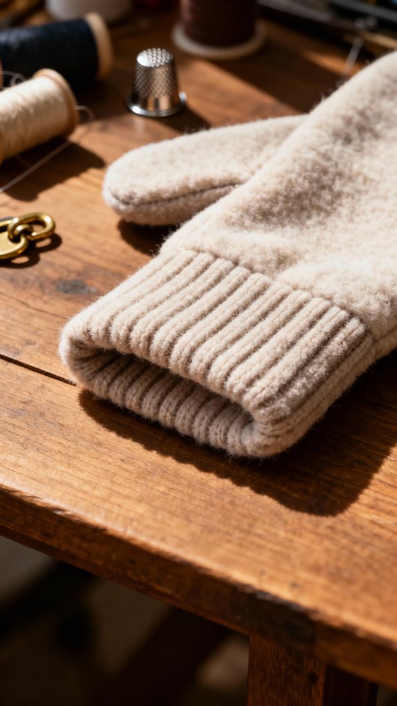 cozy personalized fleece mittens