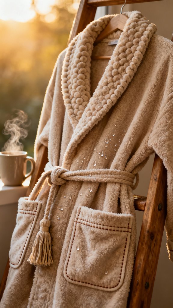cozy plush terry bathrobe