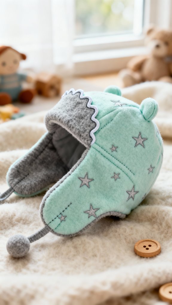 cozy reversible fleece hat