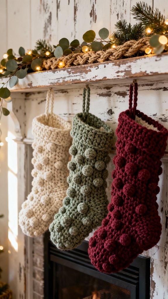 cozy textured farmhouse stockings