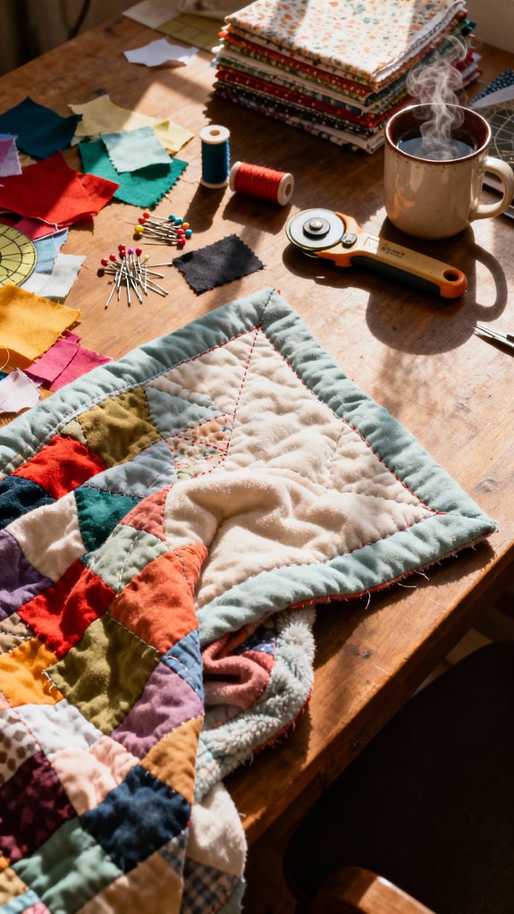creative quilting with scraps