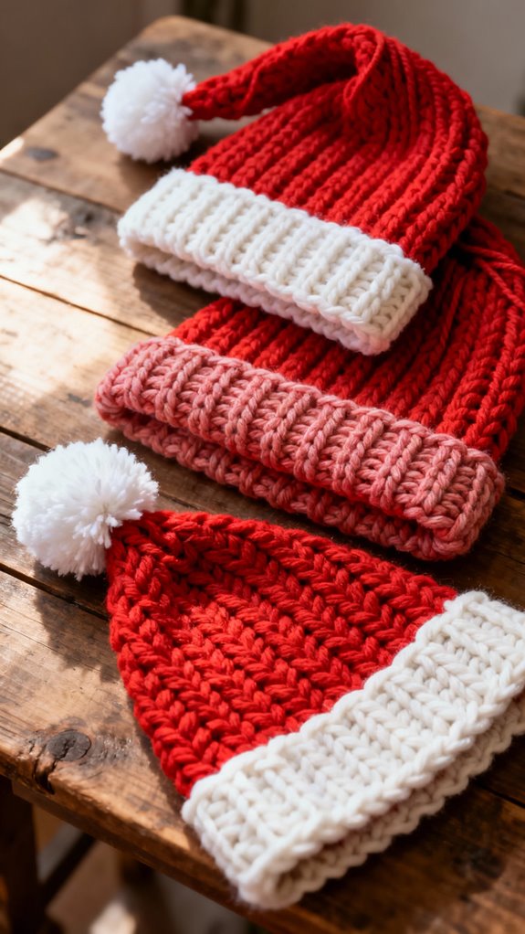 crocheted santa hat pattern