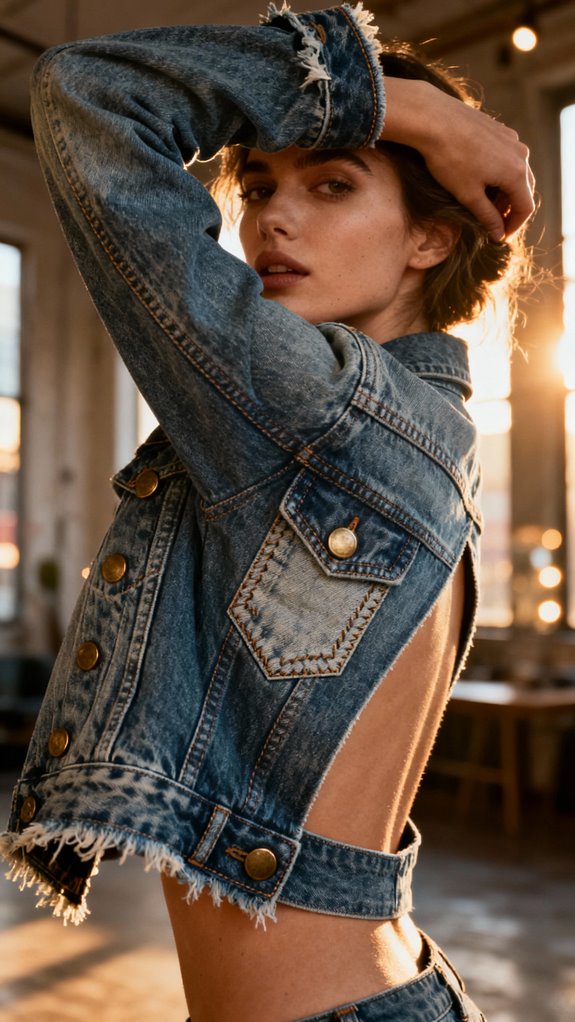 cropped denim jacket versatility