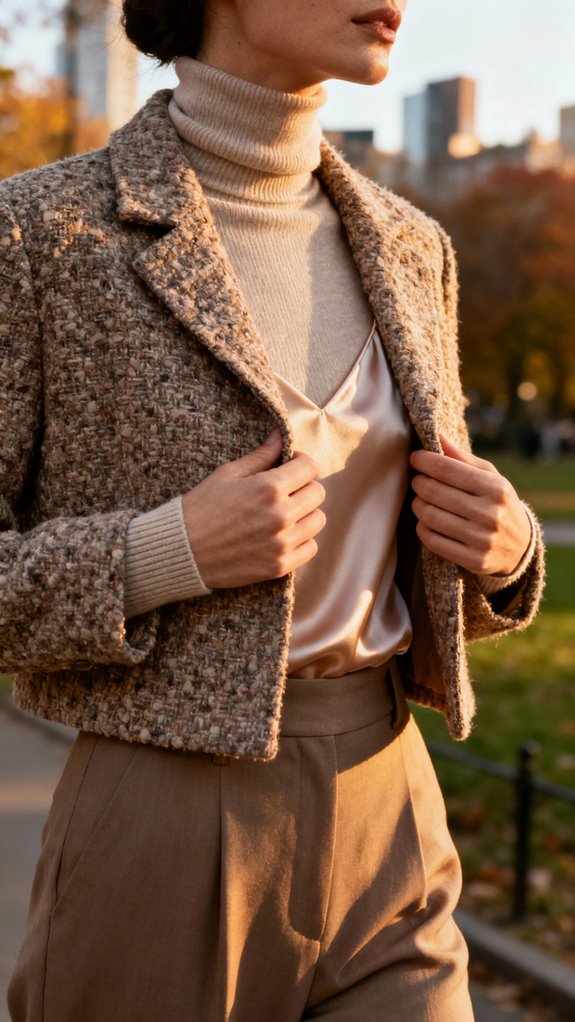 cropped jacket layering strategy