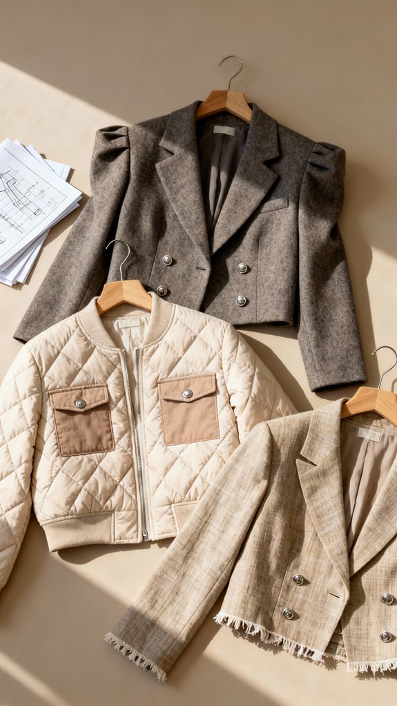 cropped jackets for layering