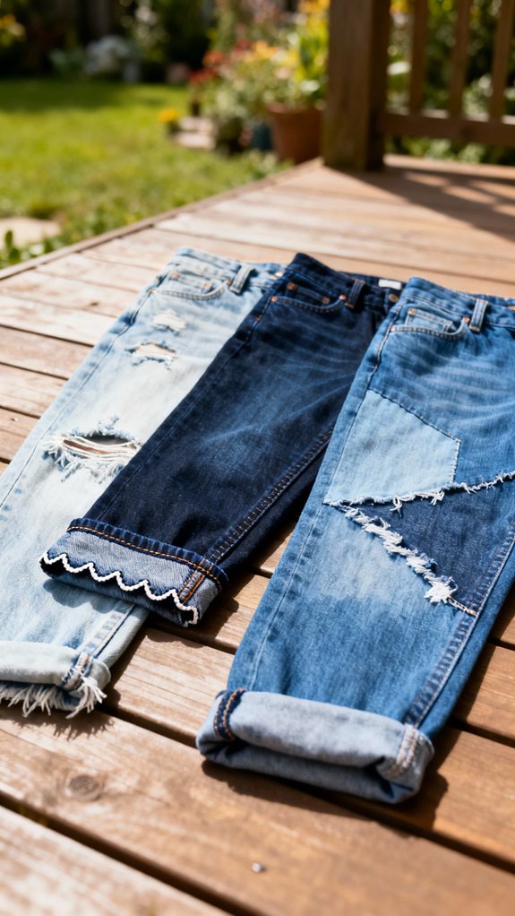cropped jeans sewing techniques