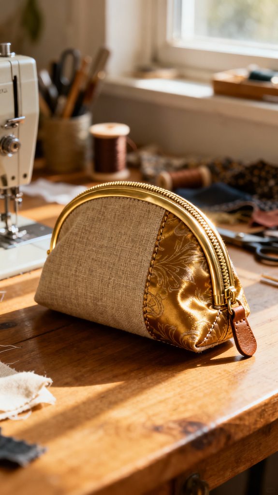 curved zipper pouch tutorial