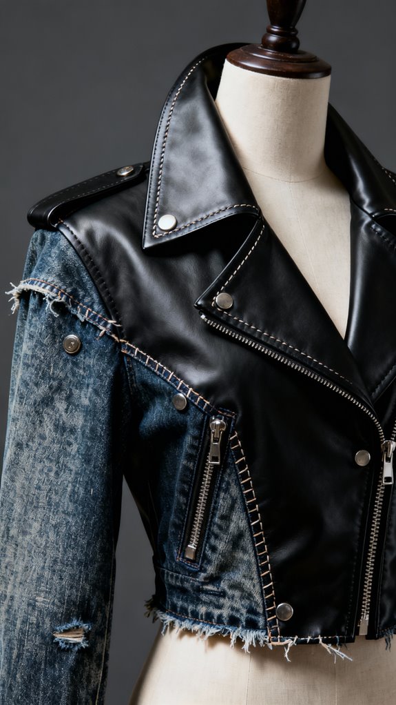 custom collar cropped jackets