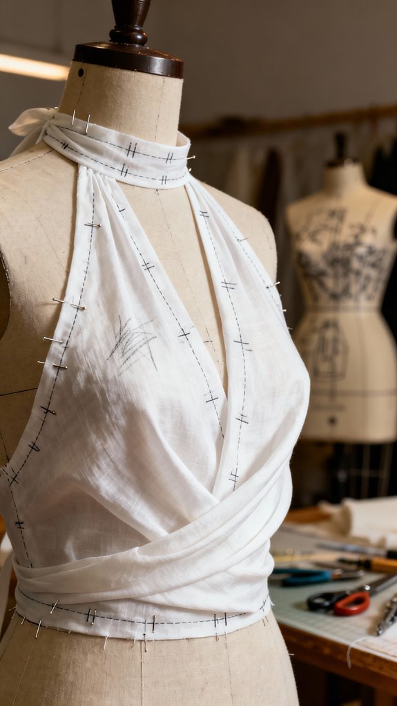 custom draping with muslin