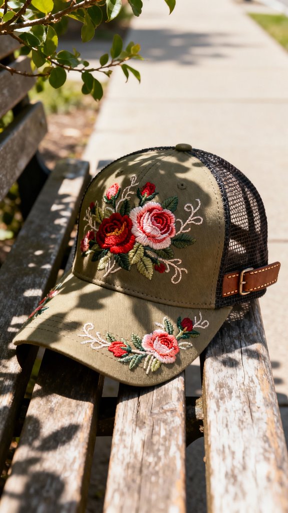 custom floral trucker hats