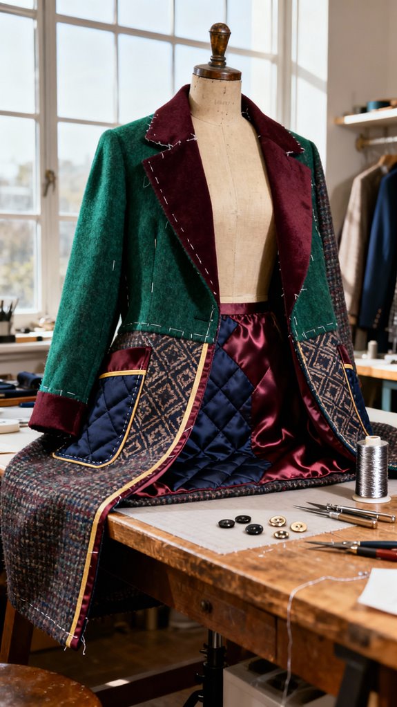 custom luxury coat linings