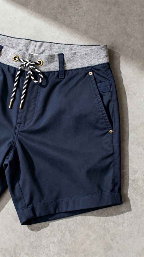 customizable contrast waistband shorts