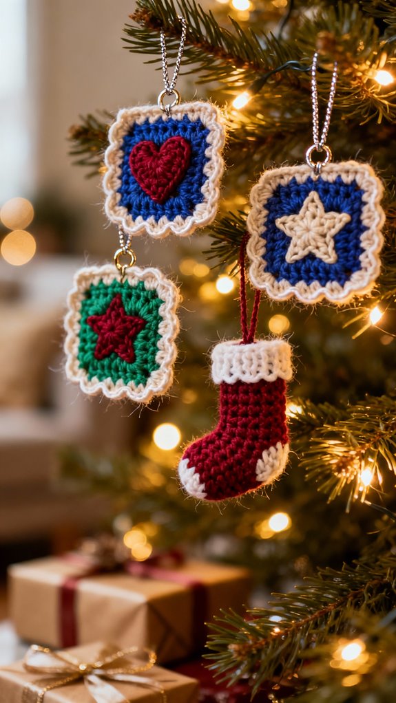 customizable crochet christmas trees