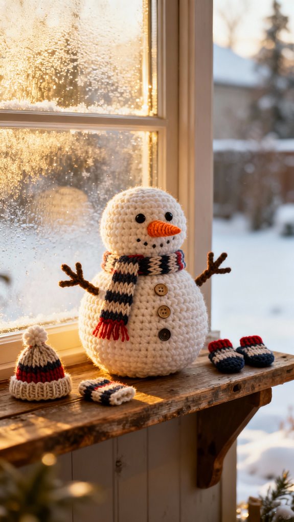 customizable crochet snowman accessories