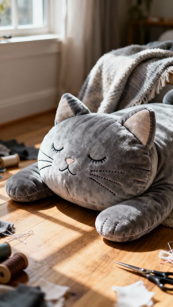 customizable large cat pillow
