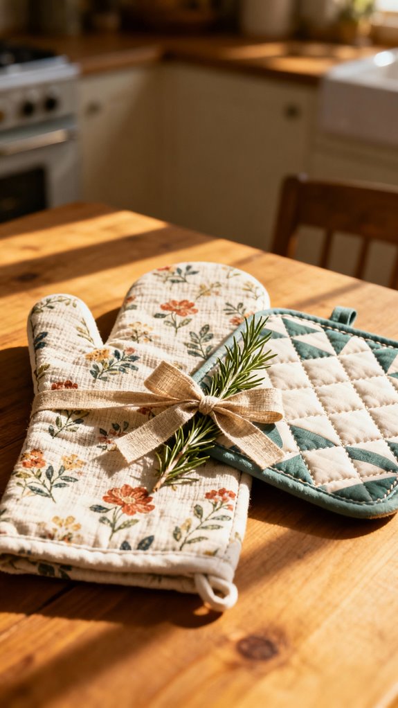 customizable oven mitt set