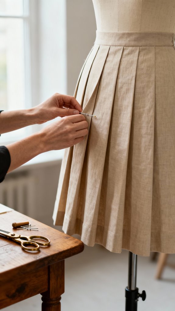 customizable pleated dress pattern