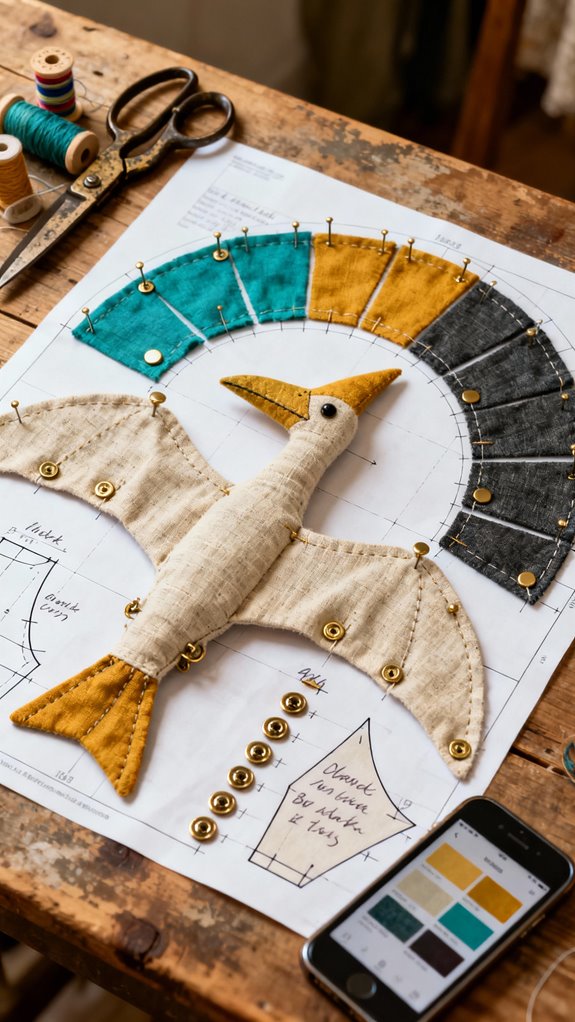 customizable pterodactyl plush pattern