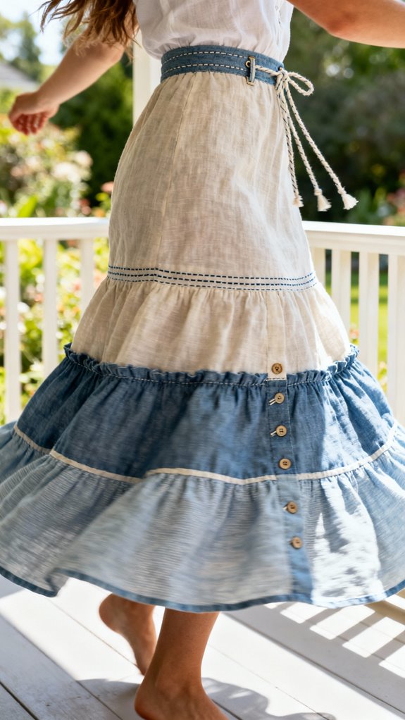 customizable tiered skirt pattern