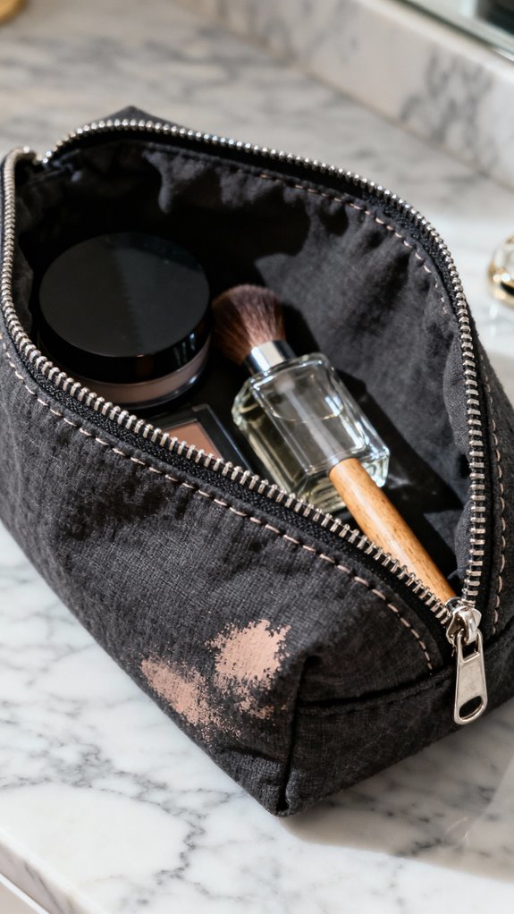 dark stain resistant makeup bags