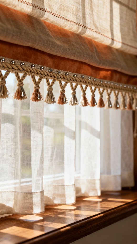 decorative trim enhances valances