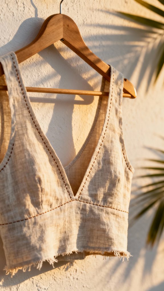deep scoop neck crop top
