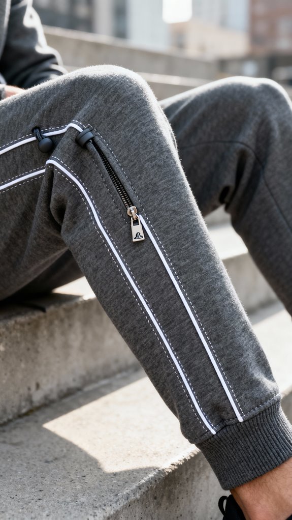 designer joggers with contrast