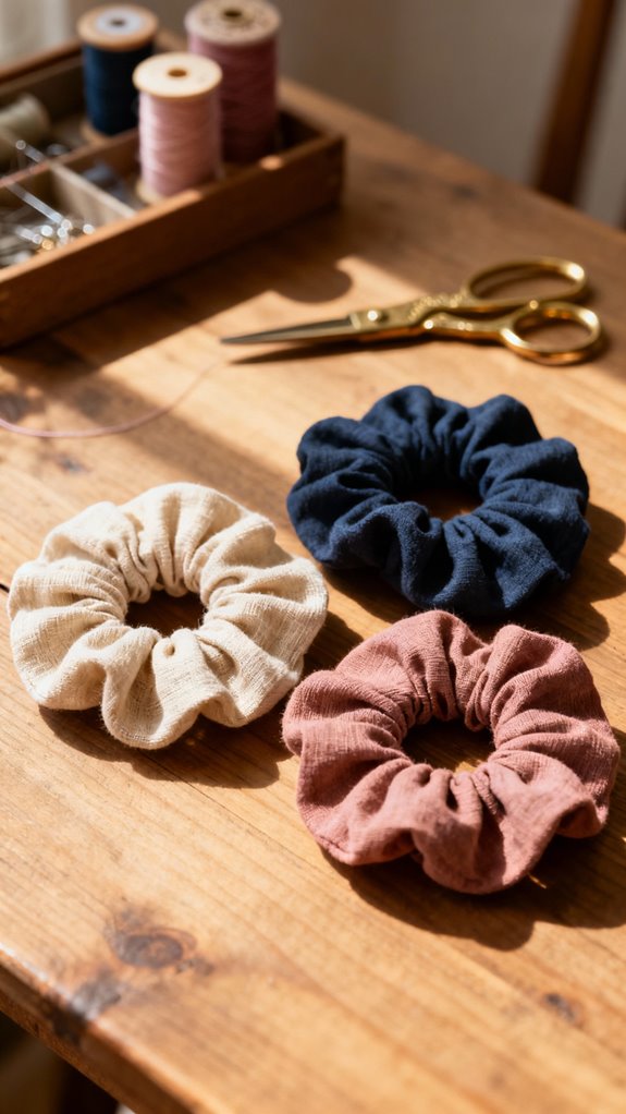 diy breathable cotton scrunchies
