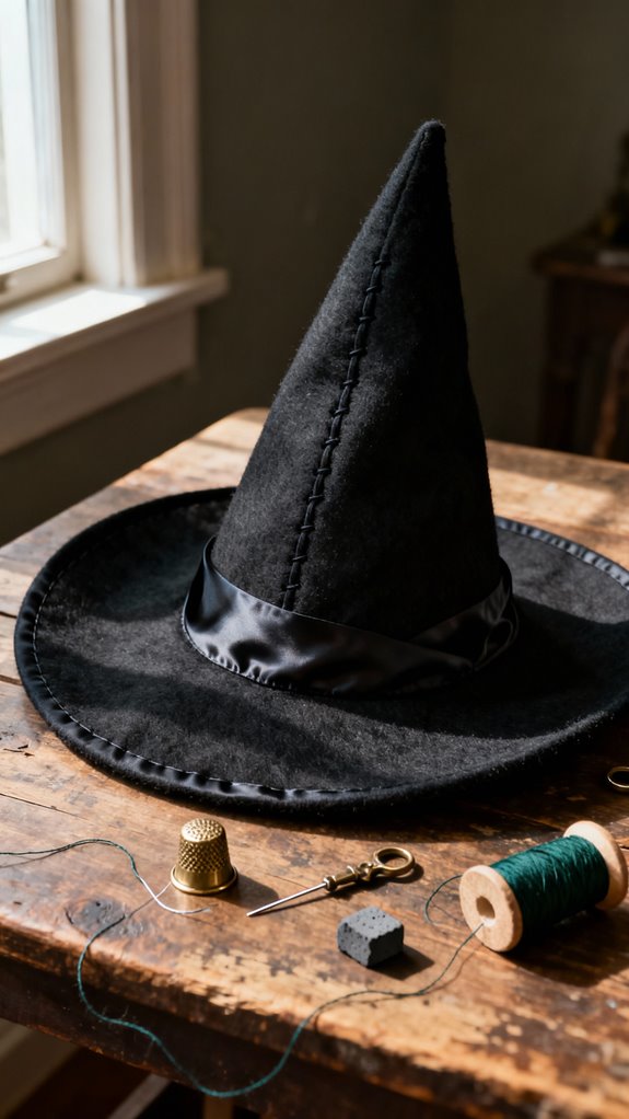 diy felt witch hat