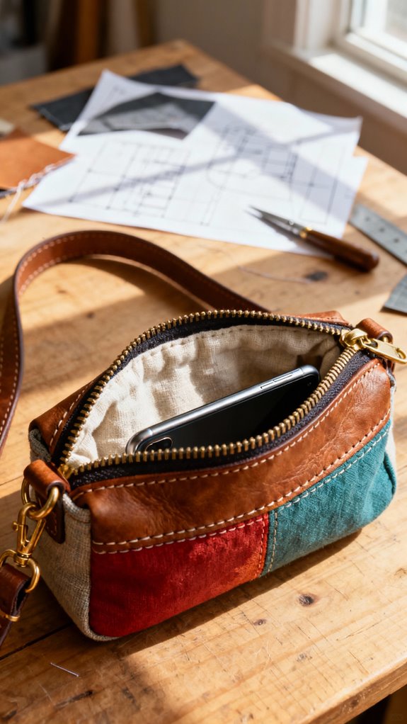 diy zipper pocket bag
