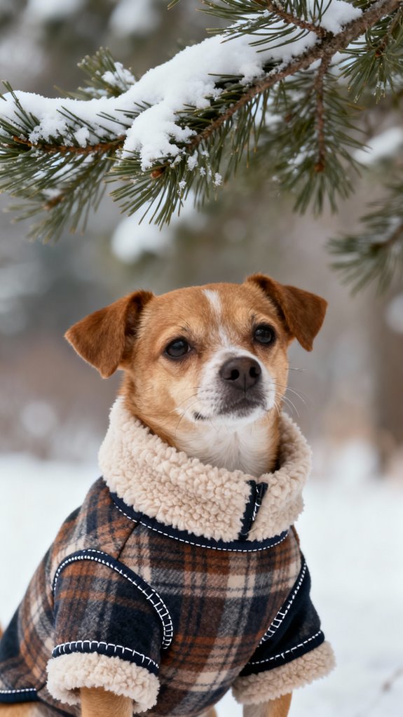 double layer fleece dog coat