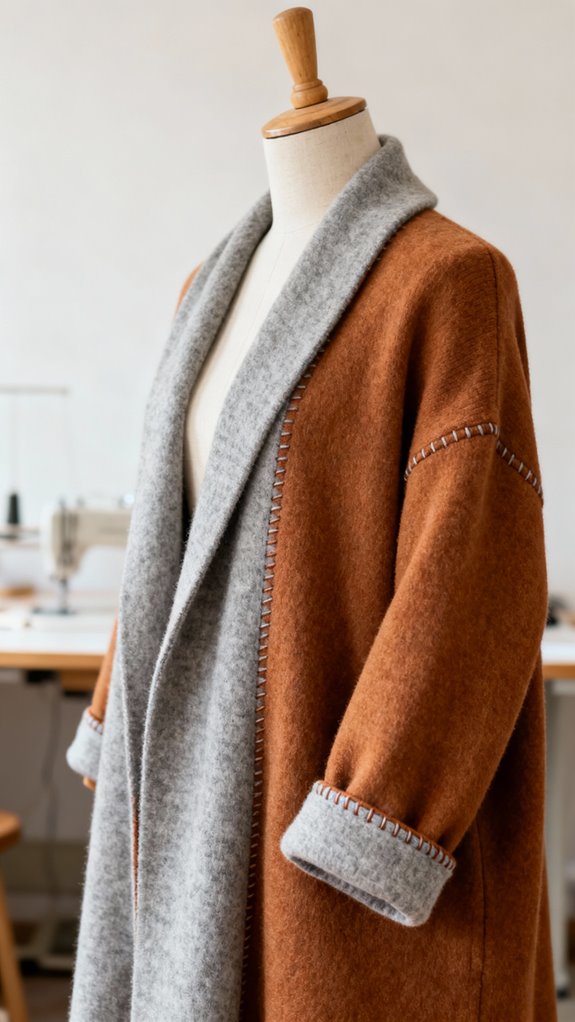 double sided cardigan technique