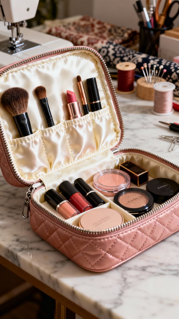 double zipper makeup organizer