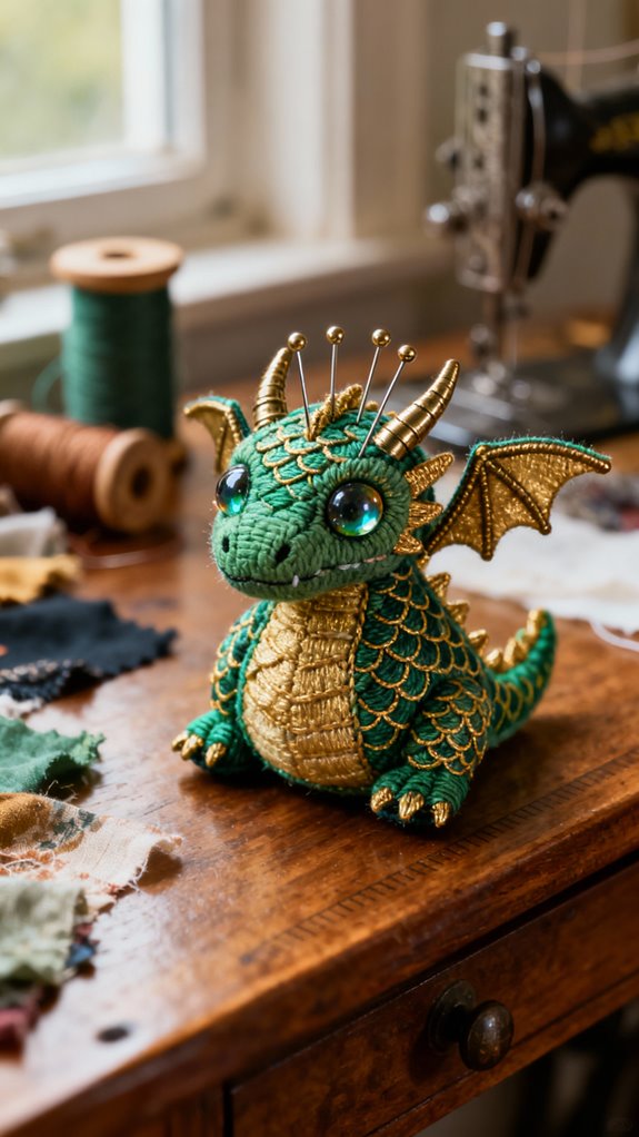dragon pincushion sewing pattern