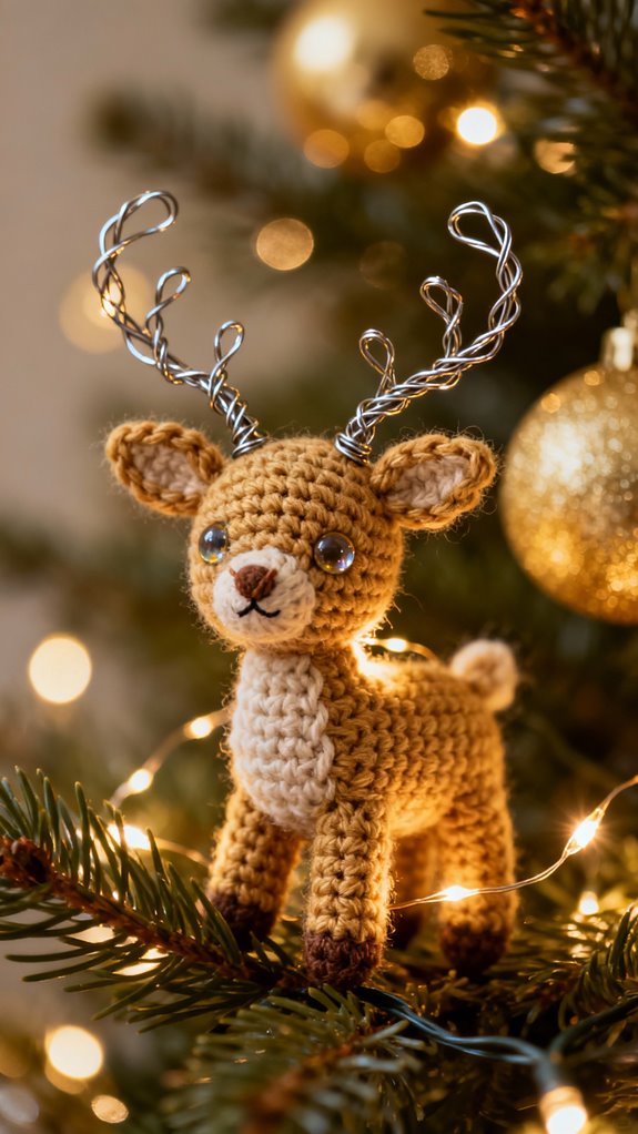 dramatic antler reindeer topper