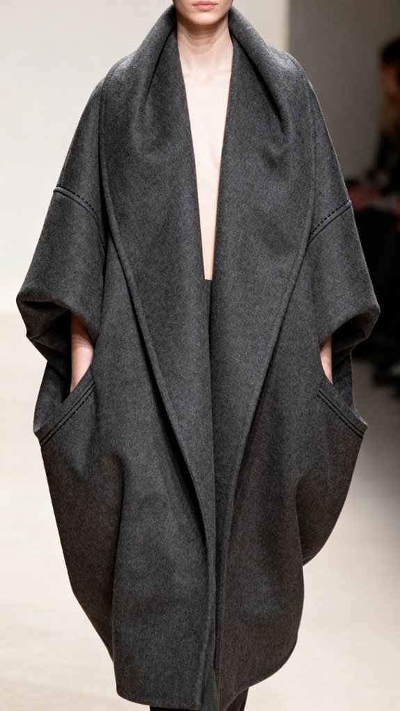 dramatic cocoon coat design
