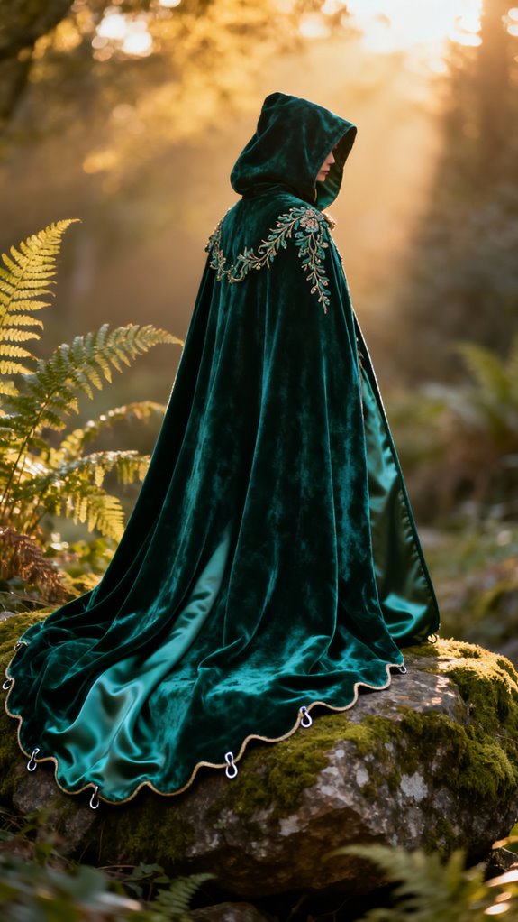 dramatic semi circular cloak design