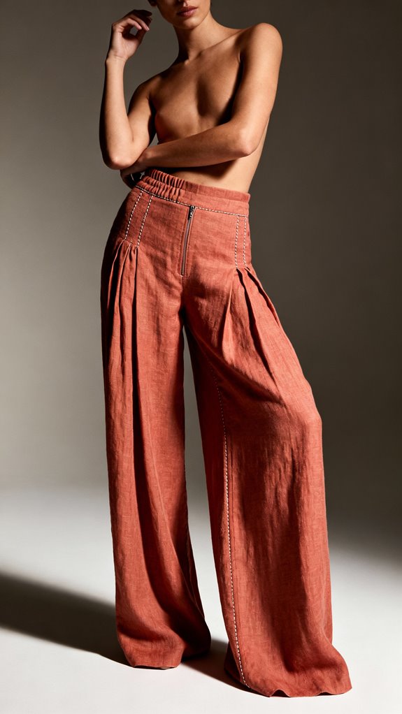 drop waist palazzo pants