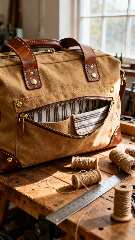 durable canvas carryall construction