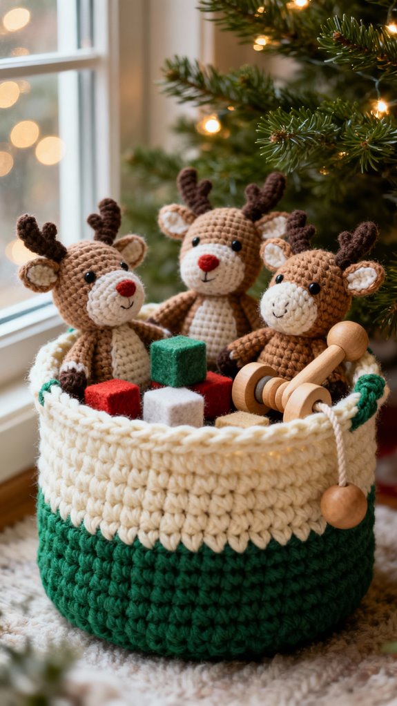 durable crochet toy baskets